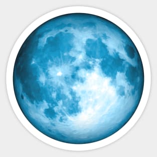 Full Blue Moon Painting Sticker